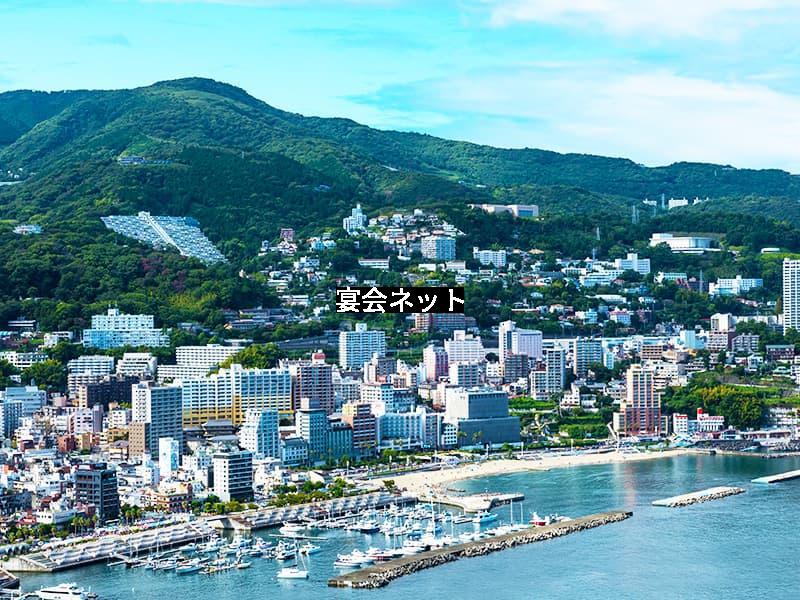 夏の熱海温泉の景色