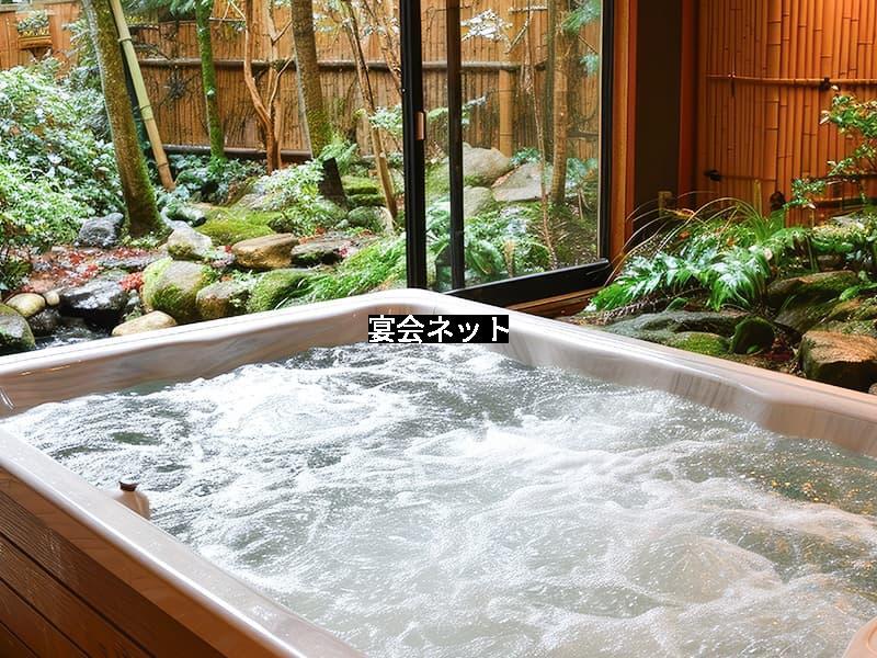庭園が見える露天風呂