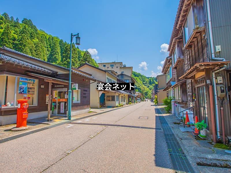 温泉街の町並み