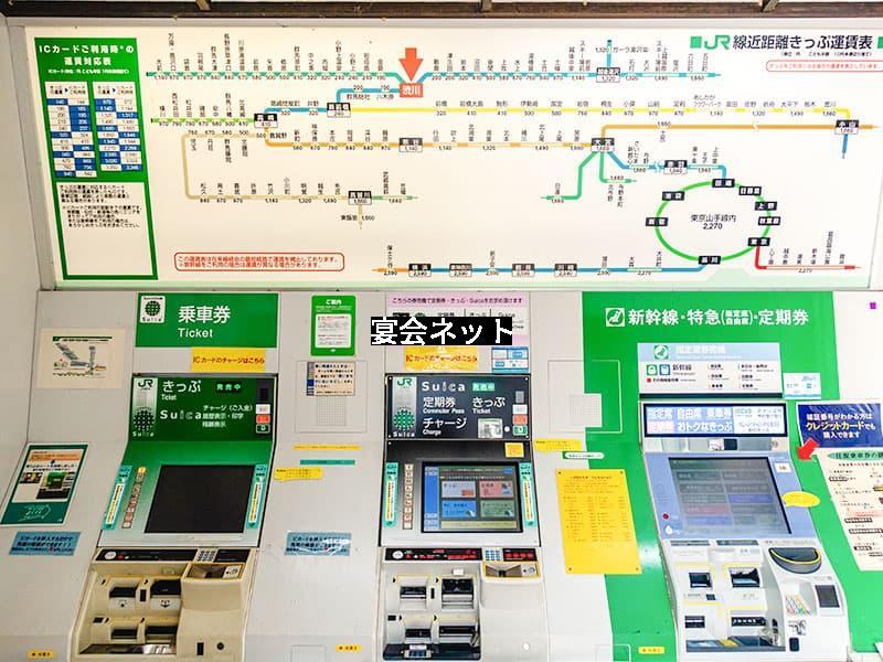 渋川駅の切符売り場