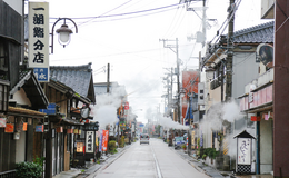 月岡温泉の温泉街