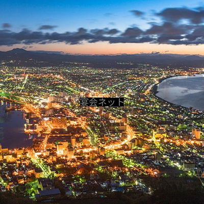 湯の川温泉の夜景