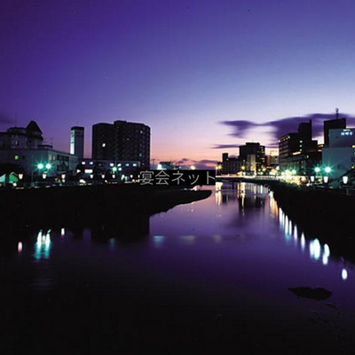 湯の川温泉の夜景