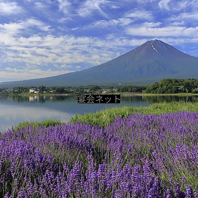 河口湖と富士山