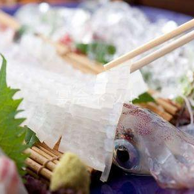 イカの活き造り - 渚館きむら